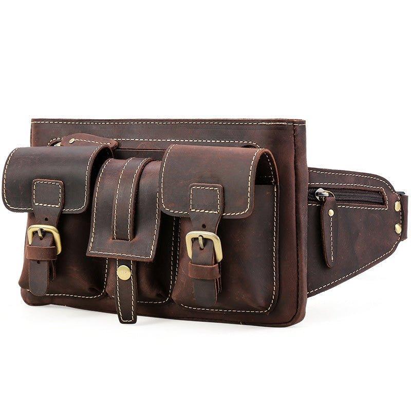 Woosir Leather Belt Bag with Pockets