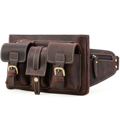 Woosir Leather Belt Bag with Pockets