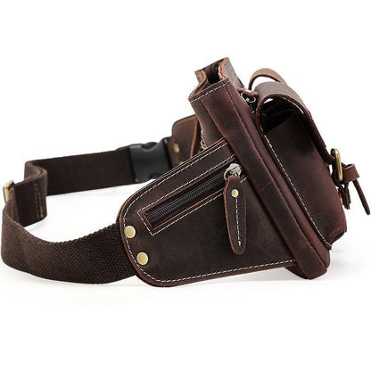 Woosir Leather Belt Bag with Pockets