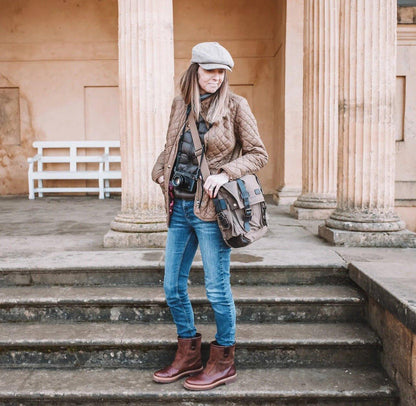 Leather Canvas Camera Bag Vintage Messenger Bag