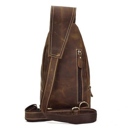 Leather Crossbody Bags for Men Sling Backpack