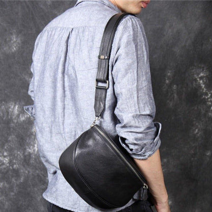 Leather Crossbody Sling Pack for Men