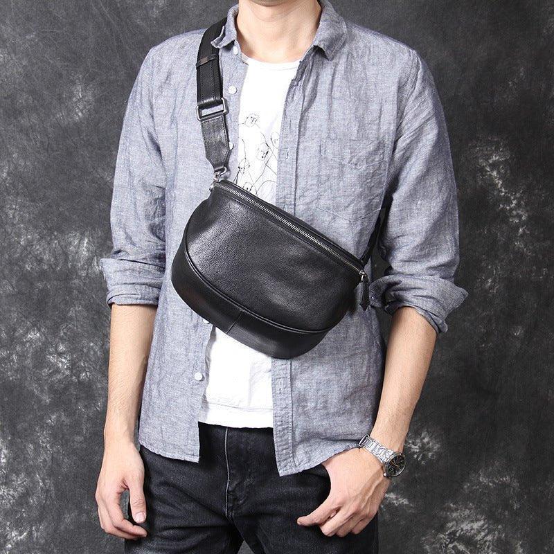 Leather Crossbody Sling Pack for Men