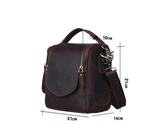 Woosir Leather DSLR Camera Bag Small Travel