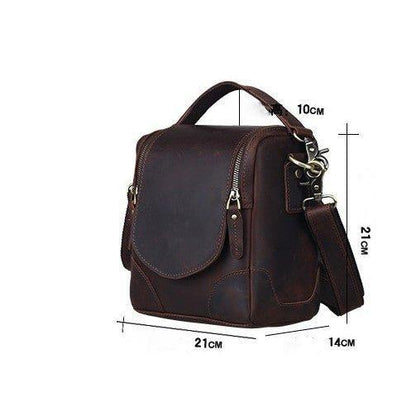 Woosir Leather DSLR Camera Bag Small Travel