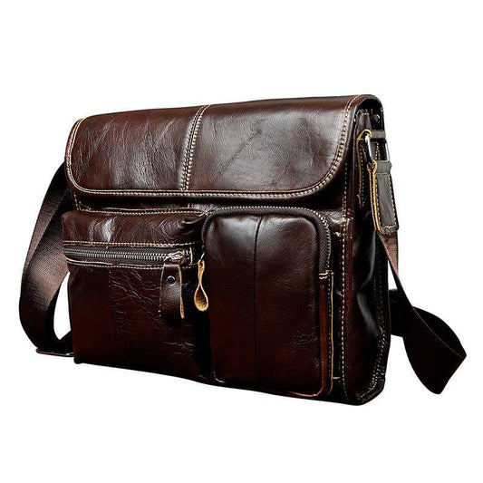 Woosir Leather Messenger Shoulder Bag for Men