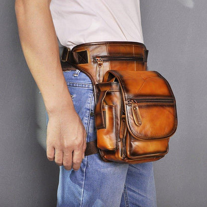 Woosir  Leather Phone Purse Hip Bag With Leg Strap