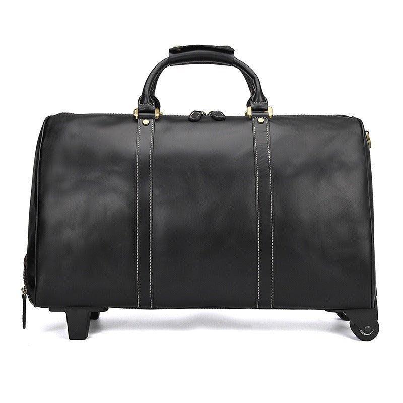 Leather Rolling Duffle Bag 20 Inch