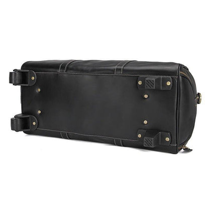 Leather Rolling Duffle Bag 20 Inch