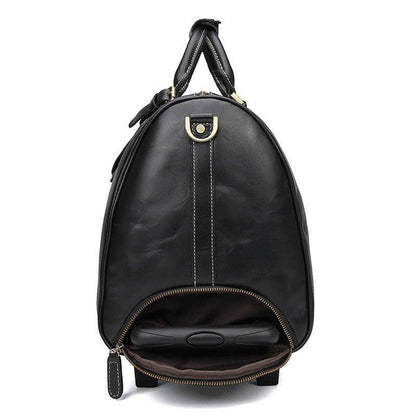 Leather Rolling Duffle Bag 20 Inch