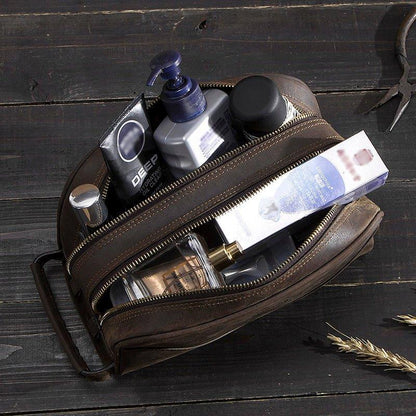 Woosir Leather Shaving Bags Hanging for Men