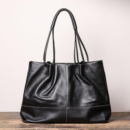 Woosir Leather Shopping Bag Handbag Vintage