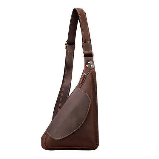 Leather Sling Backpack Dumpling Bag