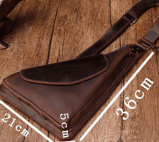 Leather Sling Backpack Dumpling Bag