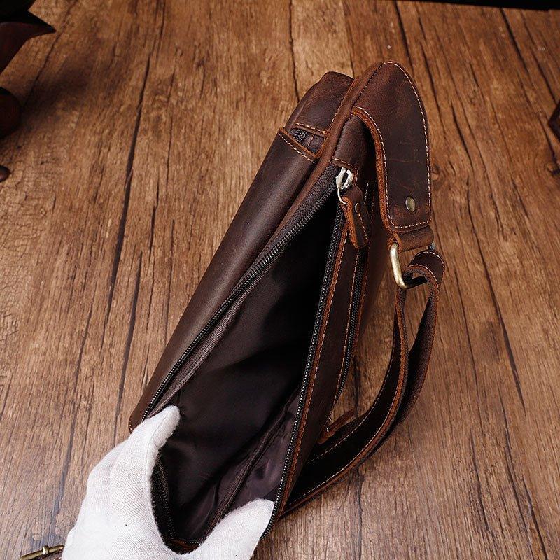 Leather Sling Backpack Dumpling Bag