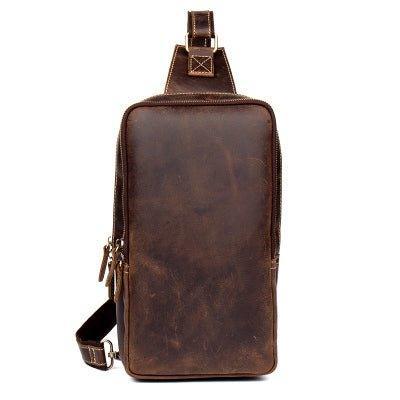 Mens Leather Sling Backpack Large