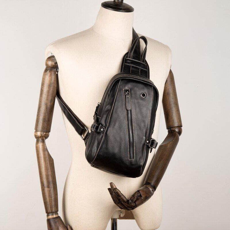 Leather Sling Bag Mens