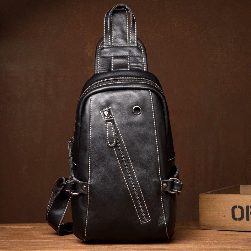 Leather Sling Bag Mens