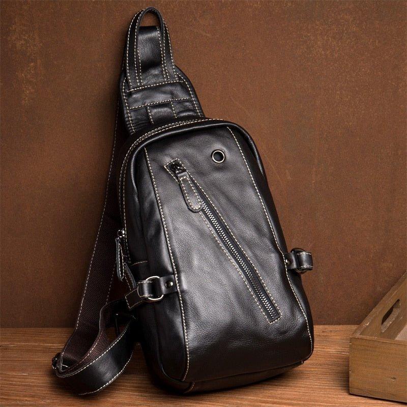 Leather Sling Bag Mens