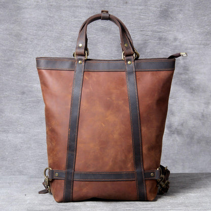 Woosir Leather Tote Backpack