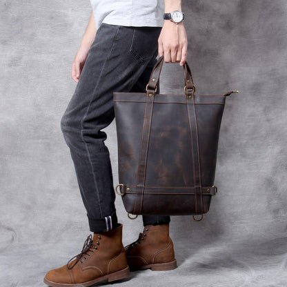 Woosir Leather Tote Backpack