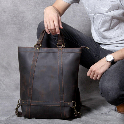 Woosir Leather Tote Backpack