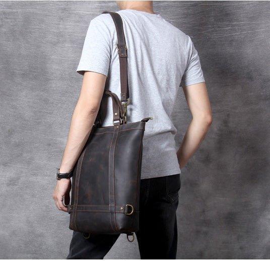 Woosir Leather Tote Backpack