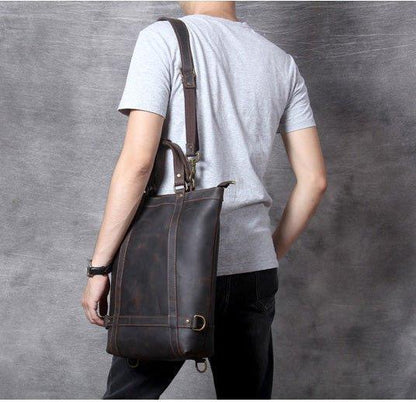 Woosir Leather Tote Backpack