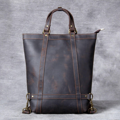 Woosir Leather Tote Backpack