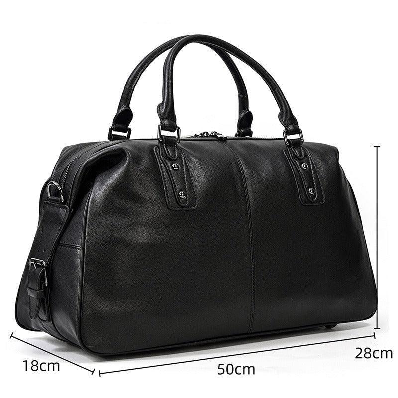 Woosir Leather Travel Bag Black