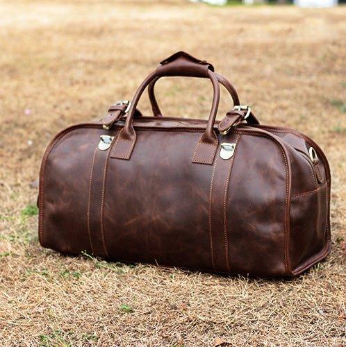 Leather Travel Bag Mens With Lock