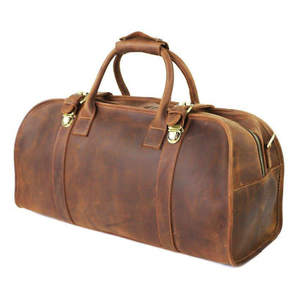 Leather Travel Bag Mens With Lock