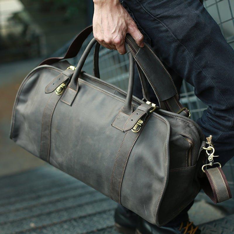 Leather Travel Bag Mens With Lock