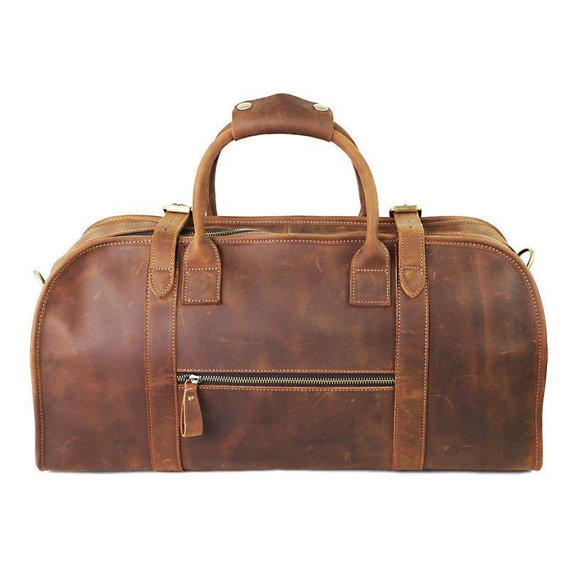 Leather Travel Bag Mens With Lock