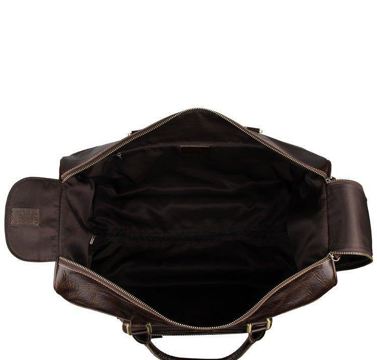 Mens Leather Duffle Bag on Wheels