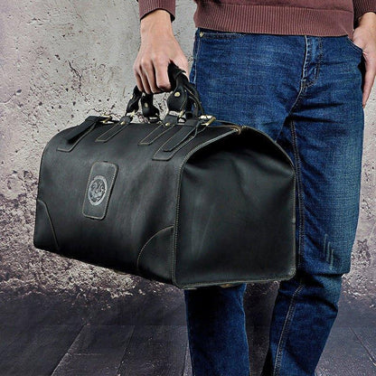 Woosir Leather Weekend Duffle Bag Mens