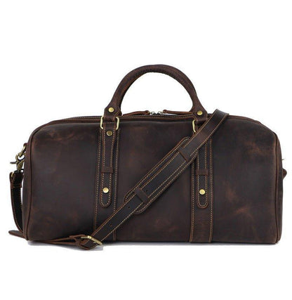 Woosir Leather Weekender Bag for Men Full-Open