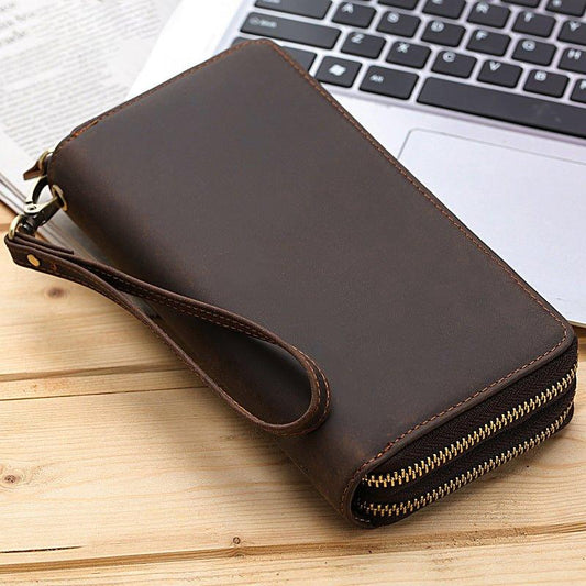 Woosir Long Leather Cowboy Wallet Mens