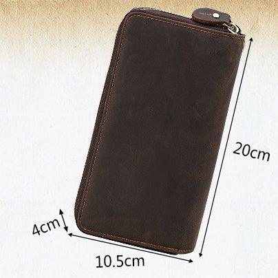 Woosir Long Leather Cowboy Wallet Mens