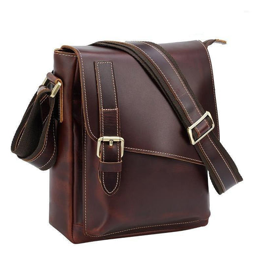 Woosir Men Bags Shoulder Vintage Genuine Leather Bag