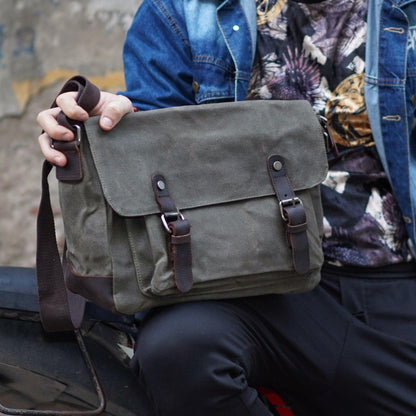 Canvas Mens Messenger Bag Crossbody