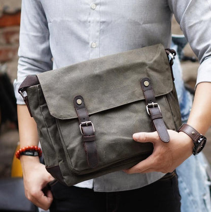 Canvas Mens Messenger Bag Crossbody