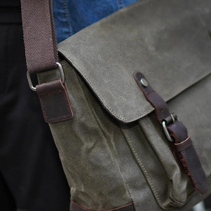 Canvas Mens Messenger Bag Crossbody