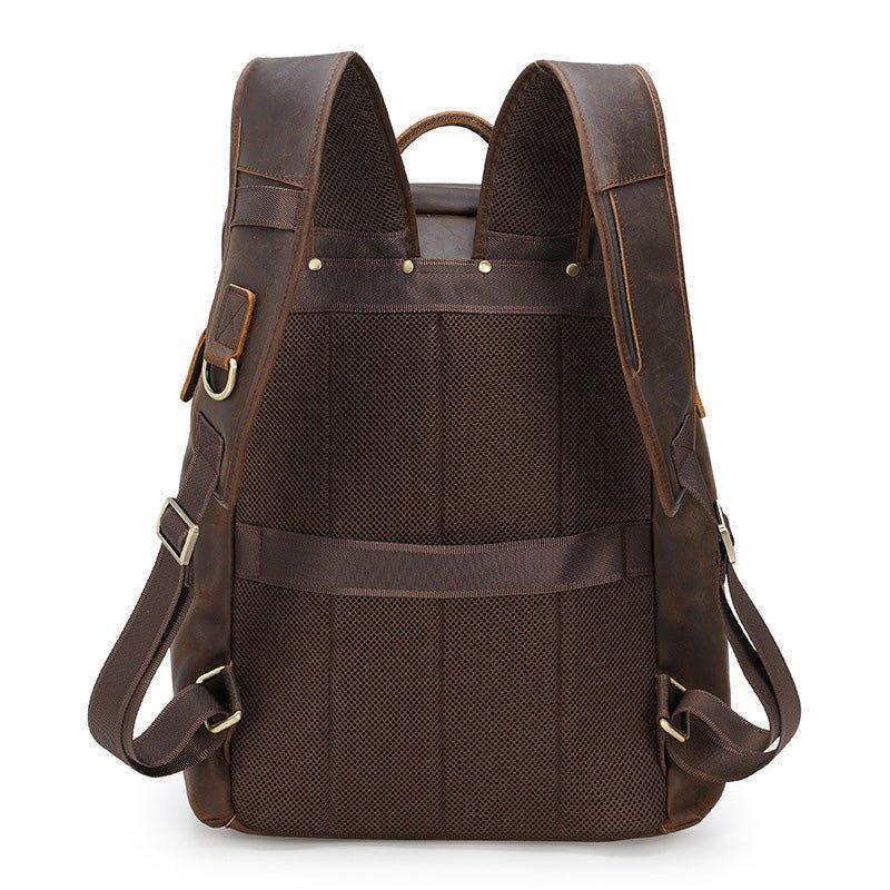 Woosir Men Leather Backpack 15 inch Laptop Business