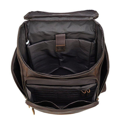 Woosir Men Leather Backpack 15 inch Laptop Business