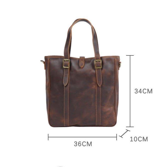 Woosir Men Tote Bag with Leather Strap