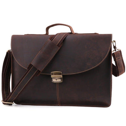 Woosir Men's Bags for Work Genuine Leather with Lock