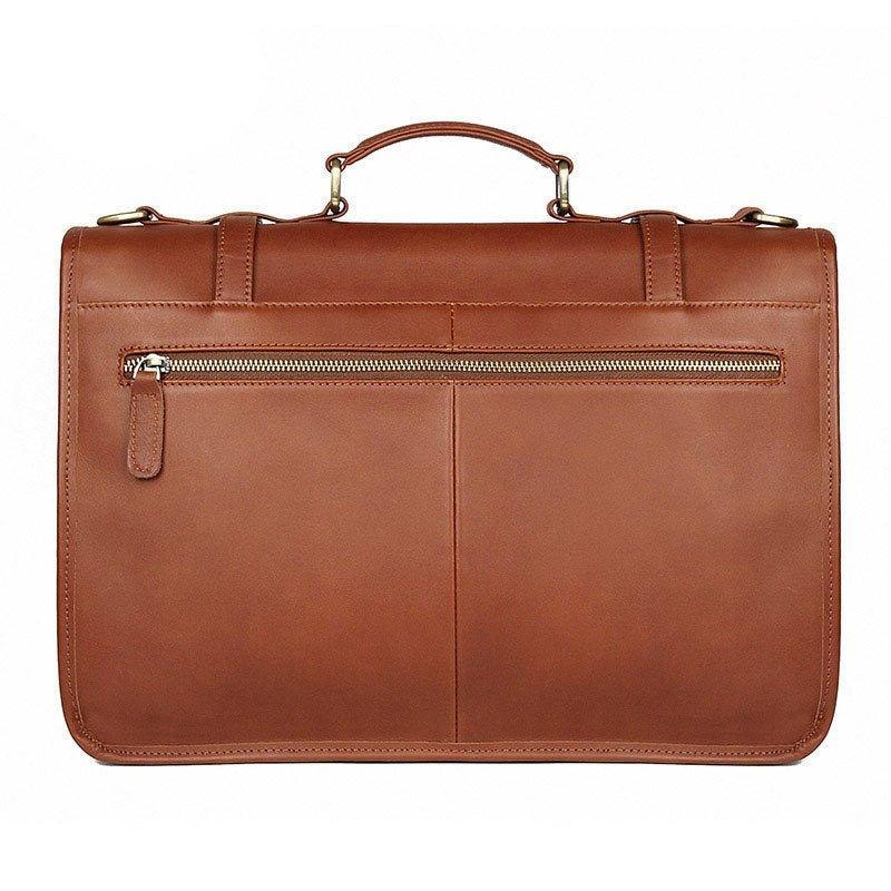 Woosir Mens Briefcase Bag Leather British Style