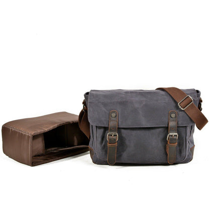 Woosir Mens Camera Shoulder Bag Wateroof Canvas