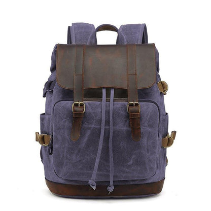 Vintage Leather and Canvas Backpack Rucksack